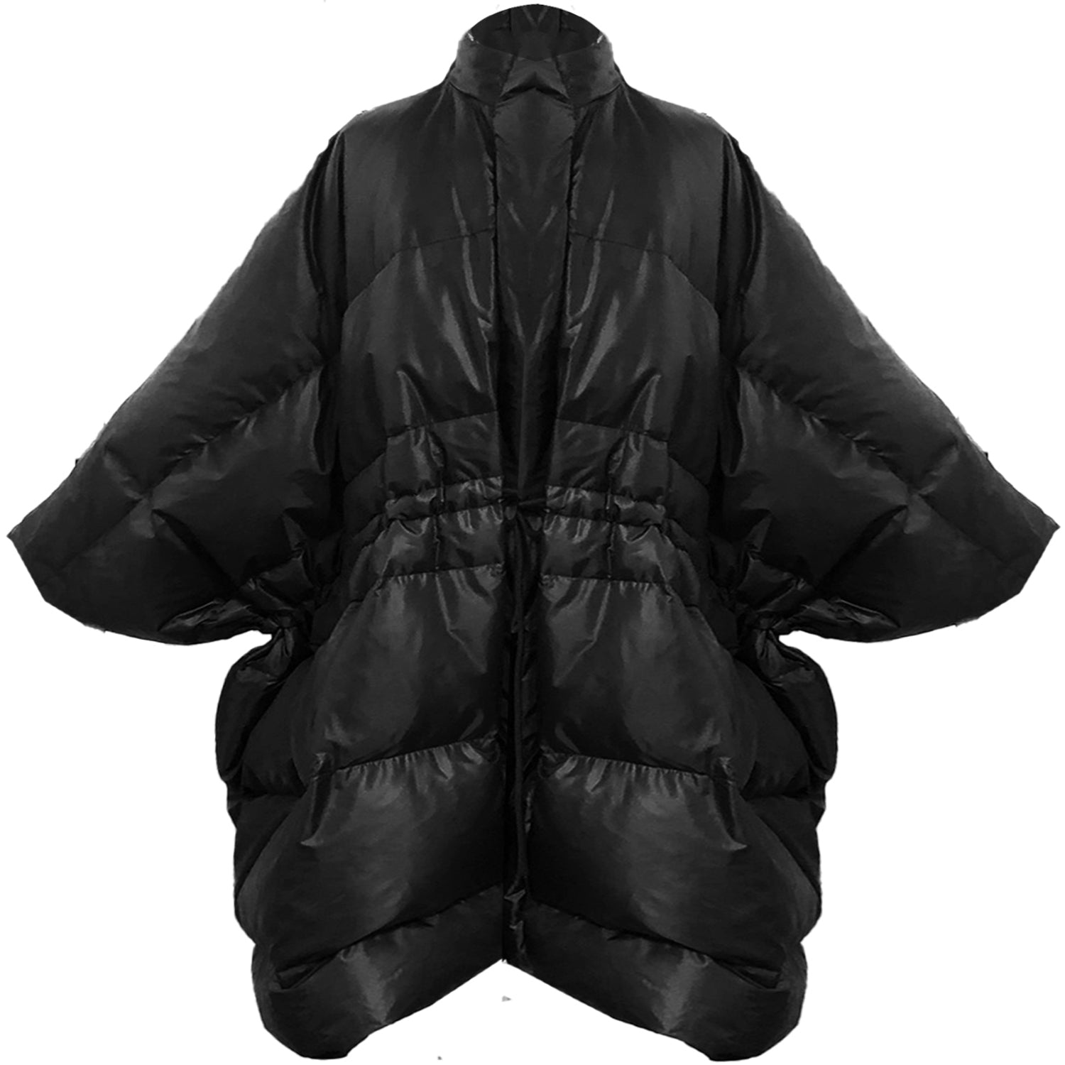 Impressive Cool Downfilled Square Black Puffer Coat