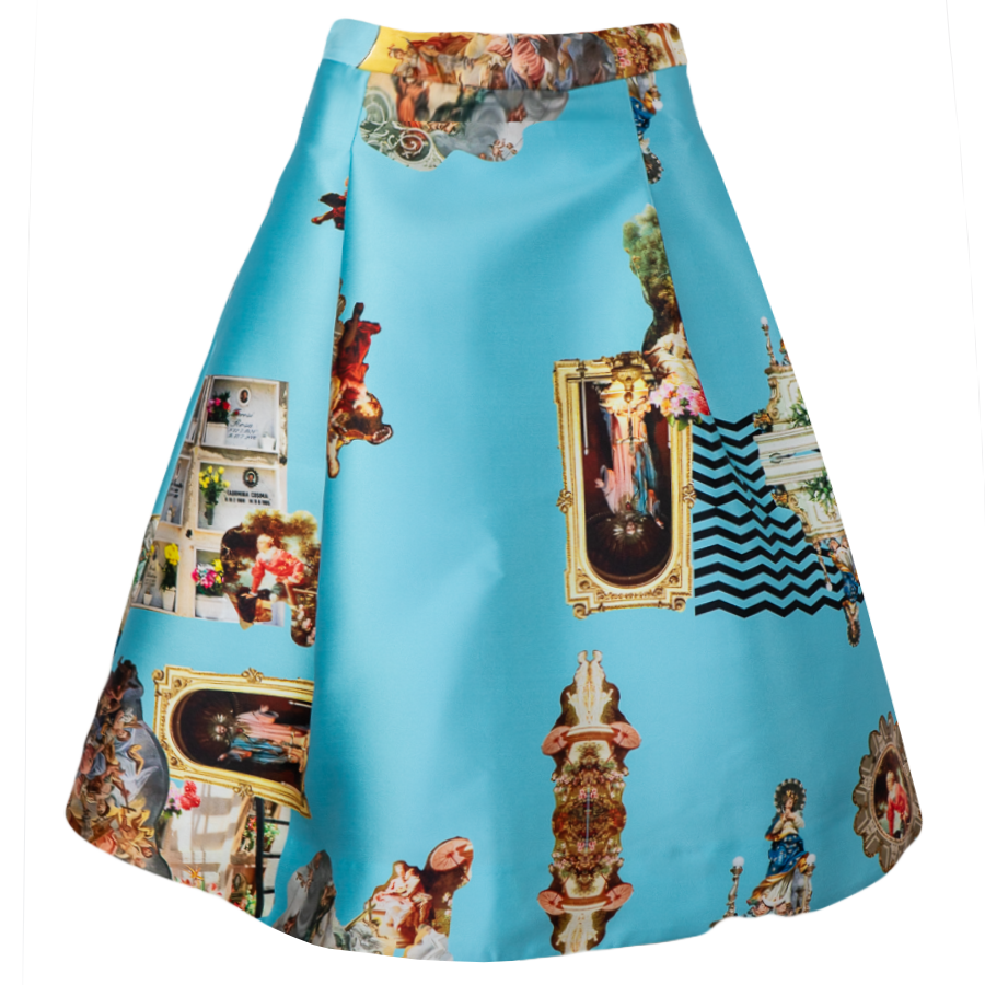 Sicily Light Blue, Short Skirt